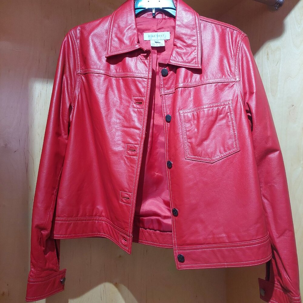 Nine west leather jacket